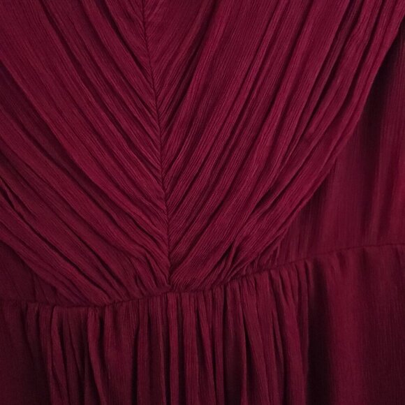 J.Crew Louisa Silk Chiffon 100% Silk Dress Plum Size 10 - Picture 4 of 5